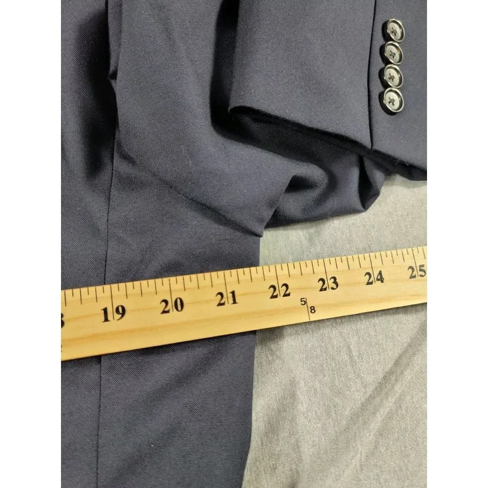 J Crew Ludlow Loro Piana Super 120s Wool Blue‎ Two Button Blazer Mens 42R